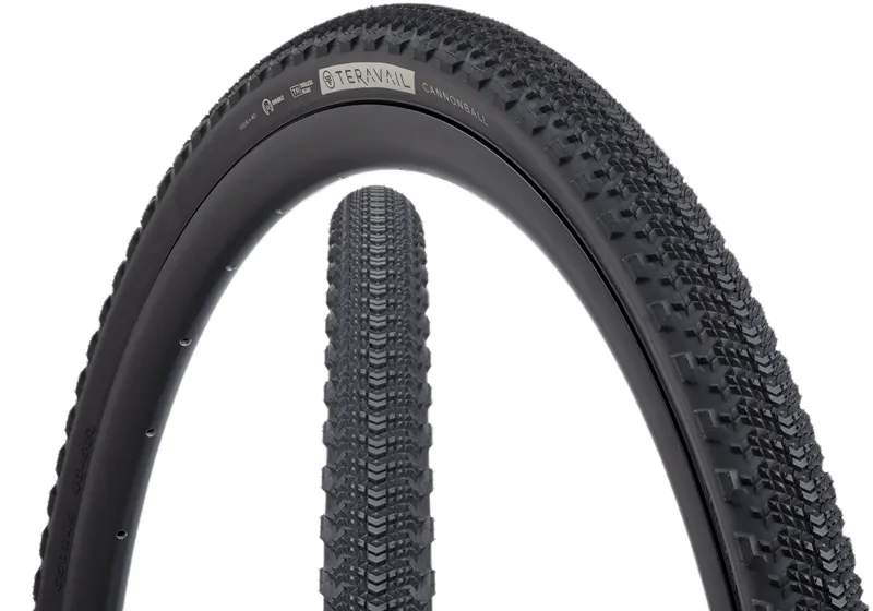 Teravail CANNONBALL DURABLE TLR Gravel Tyres : 700C : BLACK-1